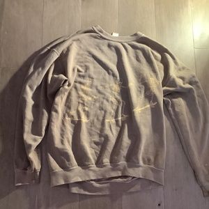 BROWN URBAN OUTFITTERS SKELETON SWEATSHIRT